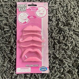 Peach Fuzz Pink Mustache Set